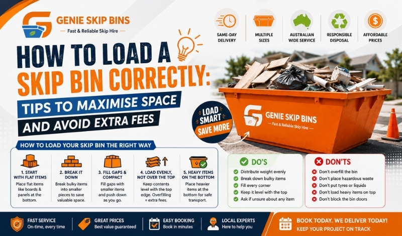 How to Load a Skip Bin Correctly: Tips to Maximise Space and Avoid Extra Fees 